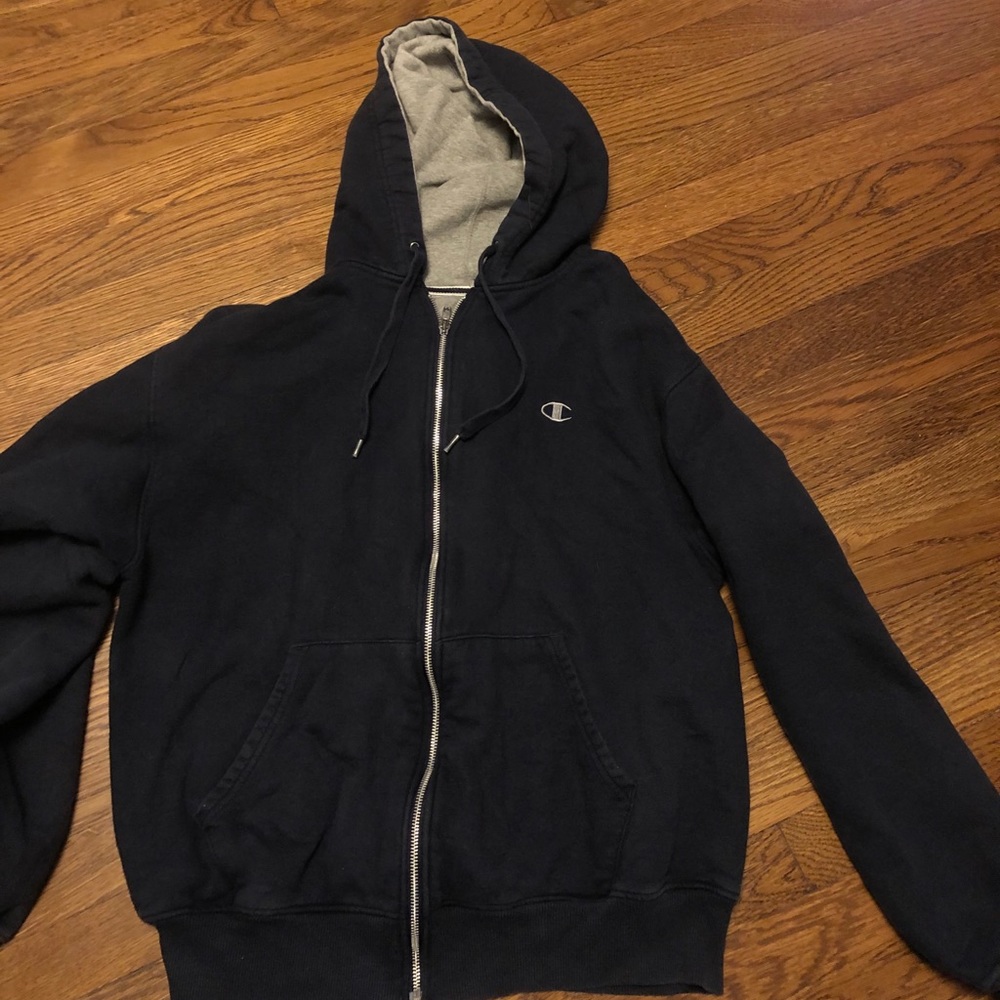 navy champion zipup jacket
